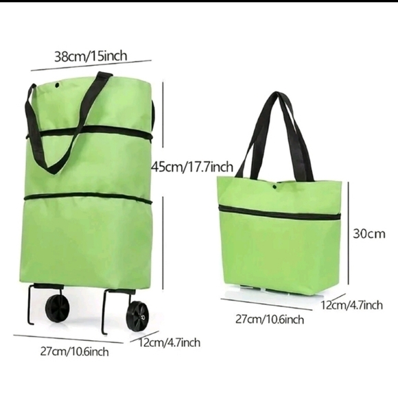 NEW Green Convertible Bag with Wheels - Picture 6 of 7